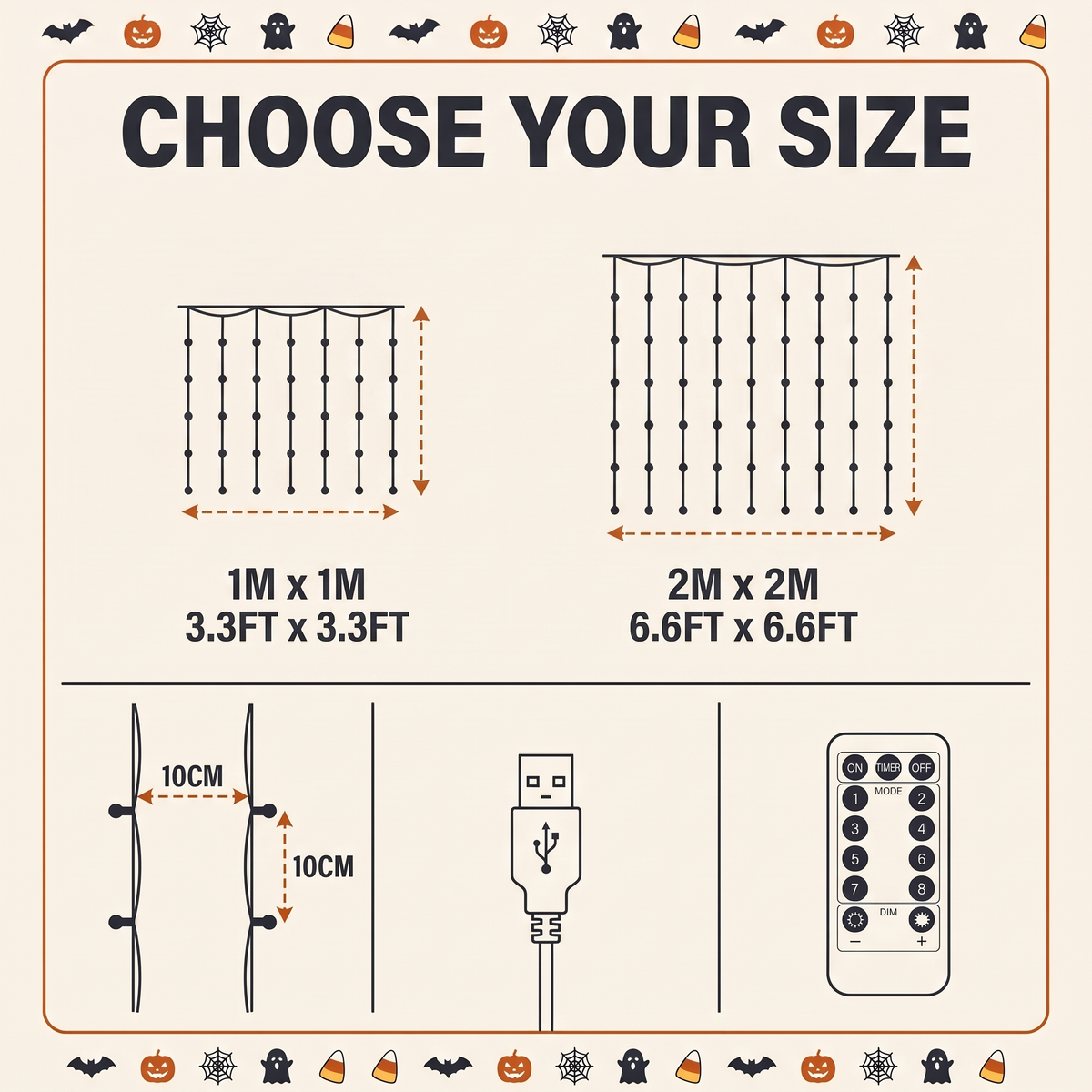 GLOWEEN™ Smart Curtain LED